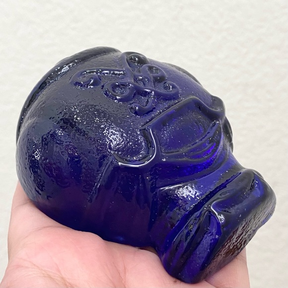 Vintage Handmade Cobalt Blue Art Glass Paperweight - Picture 6 of 11